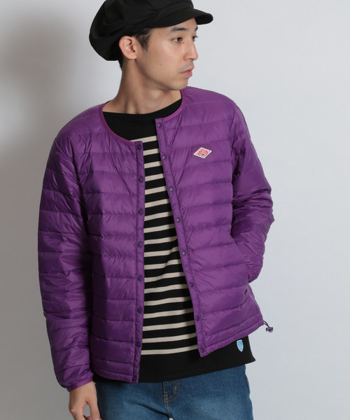 DANTON(ダントン)の「【DANTON(ダントン)】インナーダウンジャケット(ダウンジャケット/コート・メンズ・ブラック/パープル・MEDIUM/LARGE)」の2枚目の写真