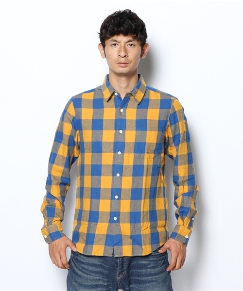 WEGO(ウィゴー)の「WEGO/ネルブロックチェックシャツ(シャツ/ブラウス・メンズ・ホワイト/ブラック/グリーン/イエロー/レッド/ホワイト系その他/グリーン系その他/ブルー/ブルー系その他/バーガンディー/レッド系その他・MEDIUM/LARGE)」の12枚目の写真