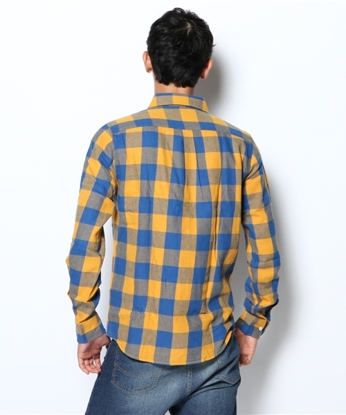 WEGO(ウィゴー)の「WEGO/ネルブロックチェックシャツ(シャツ/ブラウス・メンズ・ホワイト/ブラック/グリーン/イエロー/レッド/ホワイト系その他/グリーン系その他/ブルー/ブルー系その他/バーガンディー/レッド系その他・MEDIUM/LARGE)」の14枚目の写真