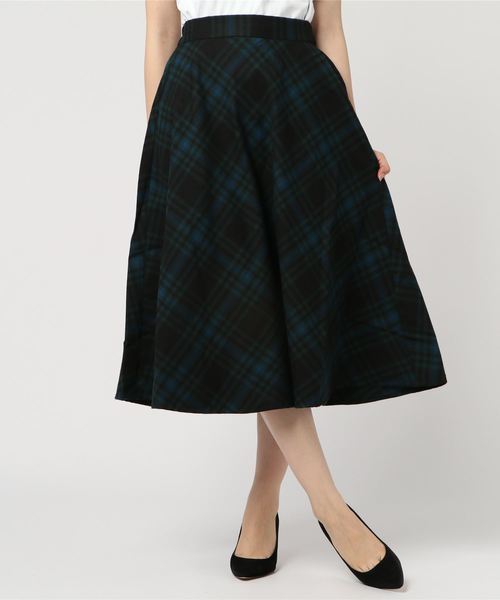 AMERICAN HOLIC（アメリカンホリック）の「・チェックフレアスカート ＊（スカート・レディース・ブラウン系その他4/ベージュ系その他4/グリーン系その他5/ブルー系その他5・FREE）」の3枚目の写真