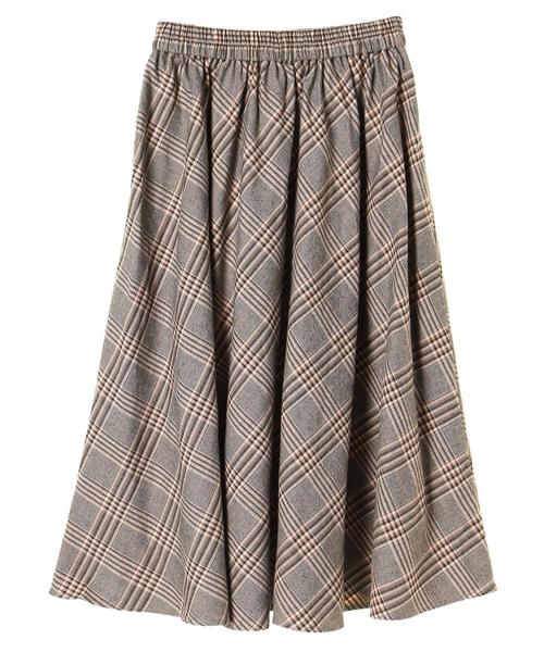 AMERICAN HOLIC（アメリカンホリック）の「・チェックフレアスカート ＊（スカート・レディース・ブラウン系その他4/ベージュ系その他4/グリーン系その他5/ブルー系その他5・FREE）」の12枚目の写真