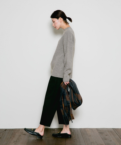 Curensology（カレンソロジー）の「Curensology(カレンソロジー)/バックポイントプルオーバー（ニット/セーター・レディース・ホワイト/ボルドー/スモークグレー・FREE）」の13枚目の写真