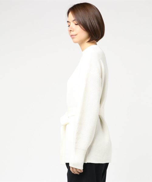 Curensology（カレンソロジー）の「Curensology(カレンソロジー)/バックポイントプルオーバー（ニット/セーター・レディース・ホワイト/ボルドー/スモークグレー・FREE）」の8枚目の写真
