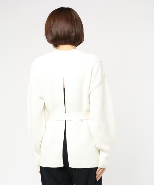 Curensology（カレンソロジー）の「Curensology(カレンソロジー)/バックポイントプルオーバー（ニット/セーター・レディース・ホワイト/ボルドー/スモークグレー・FREE）」の15枚目の写真