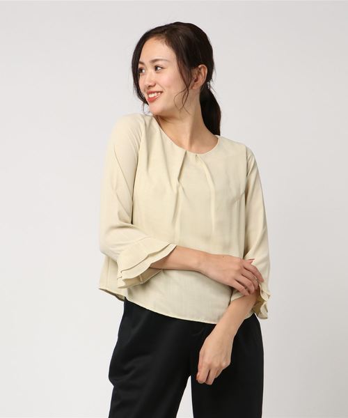 trudea ニット トップス イエロー trudea ニット トップス イエロー