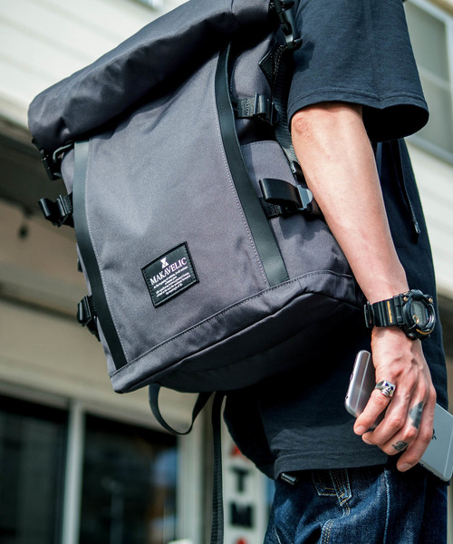 MAKAVELIC(マキャベリック)の「【62】【it】【MAKAVELIC】CHASE CYCLIST BACKPACK(バックパック/リュック・メンズ・ブラック/チャコールグレー/ライトグレー/ダークネイビー・FREE)」の3枚目の写真