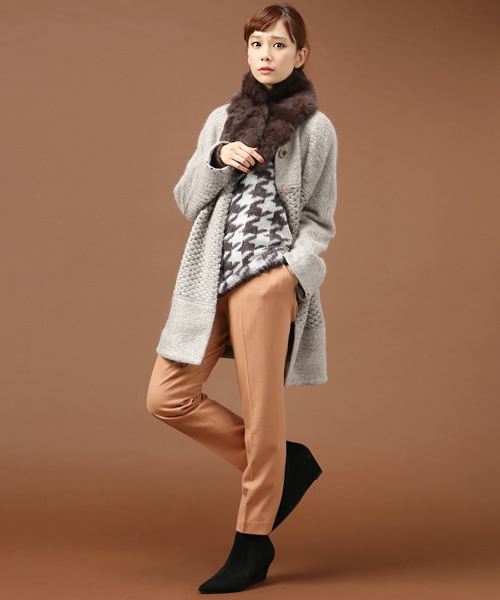 Soareak(ソアリーク)の「ビッグシルエットスライバーコート(その他アウター・レディース・ブラック/グレー/ベージュ・MEDIUM)」の3枚目の写真