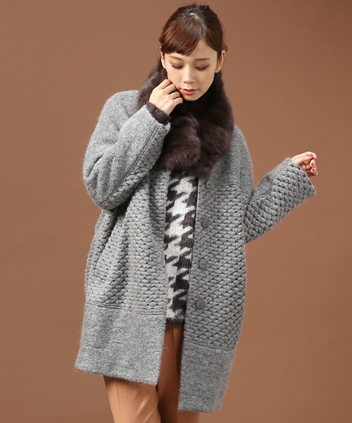 Soareak(ソアリーク)の「ビッグシルエットスライバーコート(その他アウター・レディース・ブラック/グレー/ベージュ・MEDIUM)」の1枚目の写真