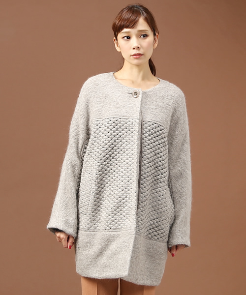 Soareak(ソアリーク)の「ビッグシルエットスライバーコート(その他アウター・レディース・ブラック/グレー/ベージュ・MEDIUM)」の7枚目の写真