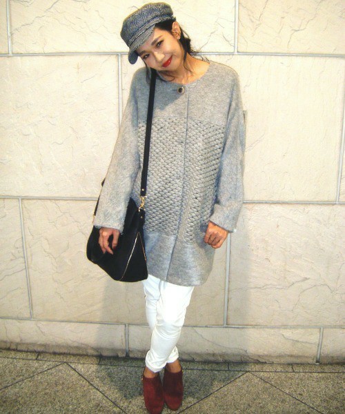 Soareak(ソアリーク)の「ビッグシルエットスライバーコート(その他アウター・レディース・ブラック/グレー/ベージュ・MEDIUM)」の4枚目の写真