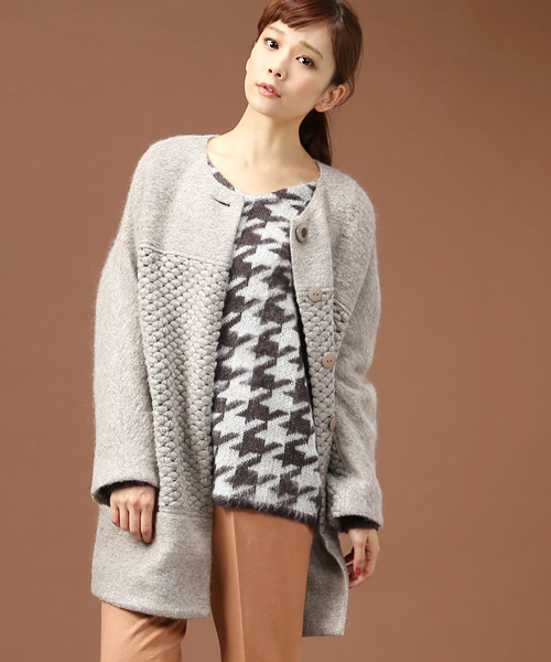 Soareak(ソアリーク)の「ビッグシルエットスライバーコート(その他アウター・レディース・ブラック/グレー/ベージュ・MEDIUM)」の14枚目の写真