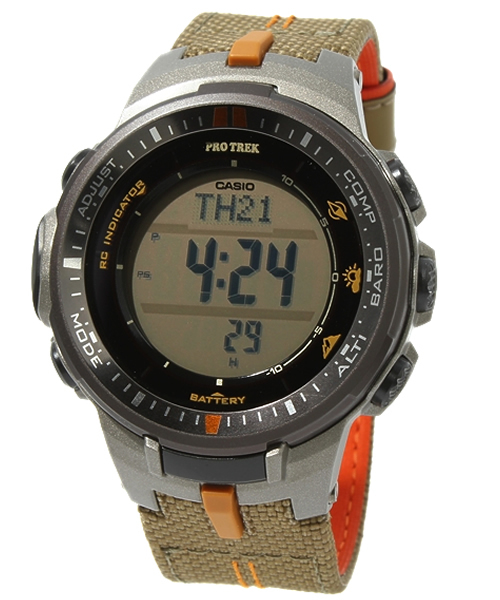 CASIO(カシオ)の「PRO TREK PRW-3000B UNISEX(アナログ腕時計・メンズ・オレンジ/グリーン/ブラック×ブルー・FREE)」の1枚目の写真