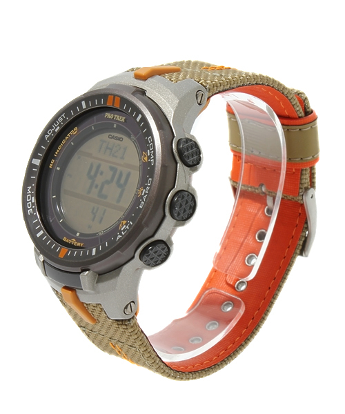 CASIO(カシオ)の「PRO TREK PRW-3000B UNISEX(アナログ腕時計・メンズ・オレンジ/グリーン/ブラック×ブルー・FREE)」の4枚目の写真