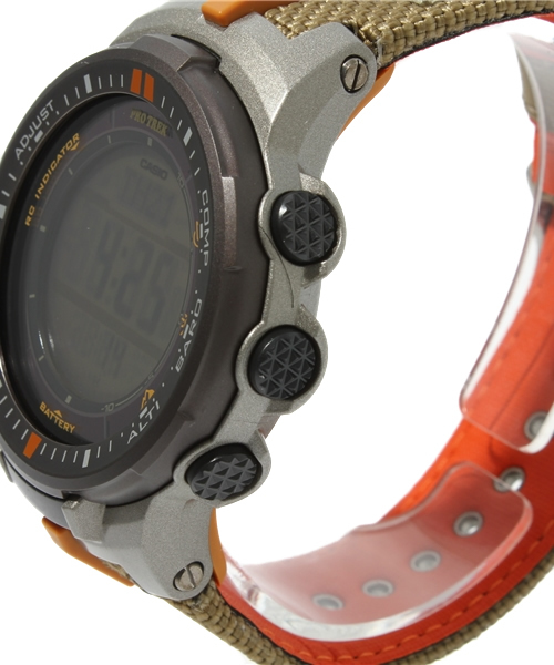CASIO(カシオ)の「PRO TREK PRW-3000B UNISEX(アナログ腕時計・メンズ・オレンジ/グリーン/ブラック×ブルー・FREE)」の6枚目の写真