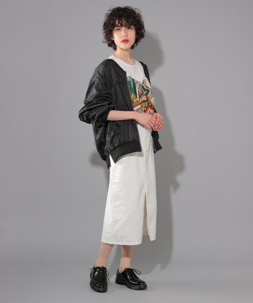 PAGEBOY（ページボーイ）の「スカーフレイヤードプルオーバー（Tシャツ/カットソー・レディース・オフホワイト/ブラック・FREE）」の12枚目の写真