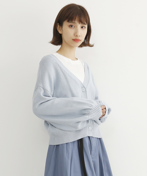 Merlot メルロー の オフショルダーリボンカーディガン2612