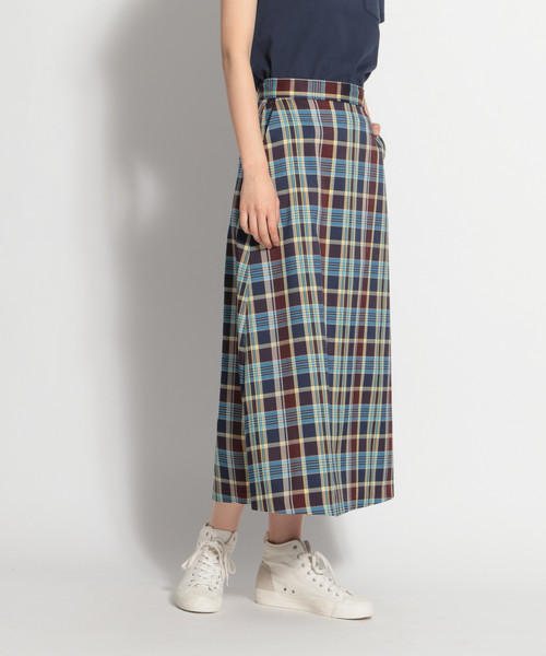 niko and...(ニコアンド)の「チェック柄ミドルフレアスカート(スカート・レディース・ベージュ/パープル/ネイビー・MEDIUM/LARGE)」の8枚目の写真