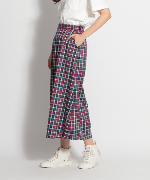 niko and...(ニコアンド)の「チェック柄ミドルフレアスカート(スカート・レディース・ベージュ/パープル/ネイビー・MEDIUM/LARGE)」の9枚目の写真