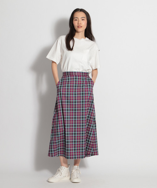 niko and...(ニコアンド)の「チェック柄ミドルフレアスカート(スカート・レディース・ベージュ/パープル/ネイビー・MEDIUM/LARGE)」の12枚目の写真