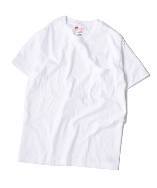 HANES（ヘインズ）の「Hanes×SHIPS: 別注 NEW Japan Fit COMFORT WEIGHT 5.3 WHITE PACK with POCKET (2枚組)（Tシャツ/カットソー・メンズ・ホワイト・SMALL/MEDIUM/LARGE/X-LARGE）」の4枚目の写真