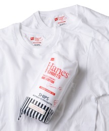 HANES | Hanes×SHIPS: 別注 NEW Japan Fit COMFORT WEIGHT 5.3 WHITE PACK with POCKET (2枚組)(Tシャツ/カットソー)