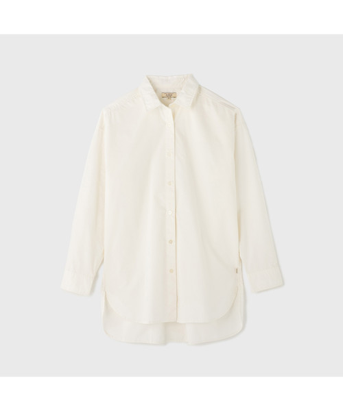 AIGLE(エーグル)の「W コーデュラオーバーシャツチュニック(シャツ/ブラウス・レディース・ホワイト/サンドベージュ・40/38/36)」の7枚目の写真