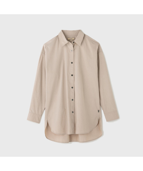 AIGLE(エーグル)の「W コーデュラオーバーシャツチュニック(シャツ/ブラウス・レディース・ホワイト/サンドベージュ・40/38/36)」の4枚目の写真