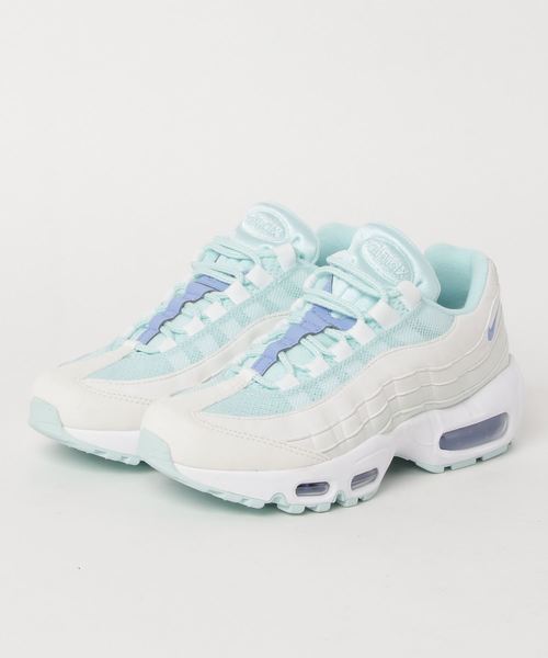 NIKE(ナイキ)の「NIKE ナイキ WMNS AIR MAX 95 ナイキ ウィメンズ エア マックス 95 307960-306 TEAL TINT/ROYAL PULSE-WHITE-SUMMIT WHITE-GHOST AQUA(スニーカー)」|グレー系その他