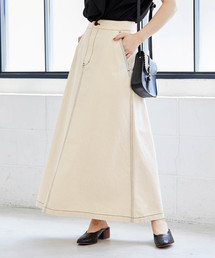 ADAM ET ROPE' | ステッチワークロングフレアスカート(スカート)