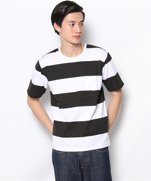 green label relaxing（グリーンレーベルリラクシング）の「WIDE/BOR PT C/N S/S Tシャツ（Tシャツ/カットソー・メンズ・ブラック/ネイビー/ケリー/イエロー・X-LARGE/MEDIUM/LARGE/SMALL）」の13枚目の写真