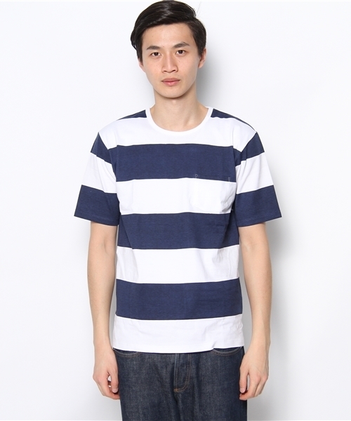 green label relaxing（グリーンレーベルリラクシング）の「WIDE/BOR PT C/N S/S Tシャツ（Tシャツ/カットソー・メンズ・ブラック/ネイビー/ケリー/イエロー・X-LARGE/MEDIUM/LARGE/SMALL）」の12枚目の写真