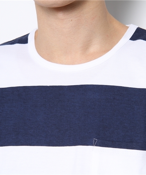 green label relaxing（グリーンレーベルリラクシング）の「WIDE/BOR PT C/N S/S Tシャツ（Tシャツ/カットソー・メンズ・ブラック/ネイビー/ケリー/イエロー・X-LARGE/MEDIUM/LARGE/SMALL）」の10枚目の写真