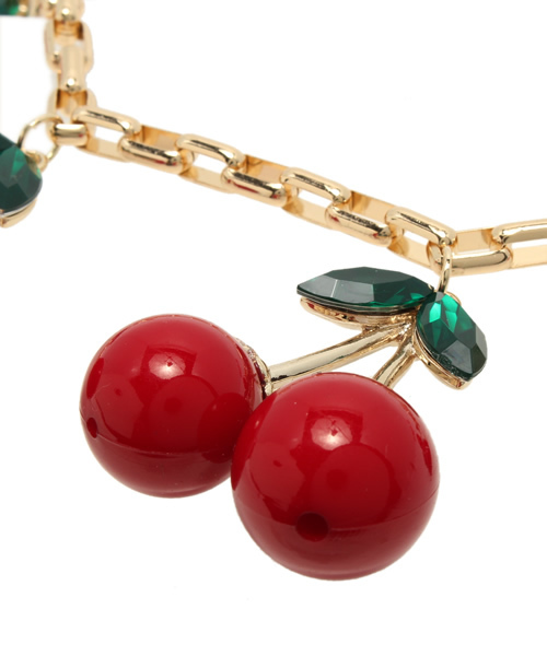 WEGO(ウィゴー)の「WEGO/さくらんぼネックレス(ネックレス・レディース・ピンク/レッド・FREE)」の3枚目の写真