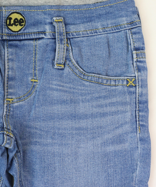 Lee(リー)の「LEE/リー ストレッチテーパードパンツ(デニムパンツ・キッズ・ダークインディゴブルー/ライトインディゴブルー/ベージュ/ブラック・100cm/120cm/90cm/110cm)」の10枚目の写真
