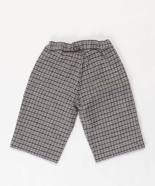 MAKE YOUR DAY(メイクユアデイ)の「厚手先染チェック ワイドパンツ■80~140cm(その他パンツ・キッズ・ベージュ/グレー・90/100/110/120/80/130/140)」の8枚目の写真