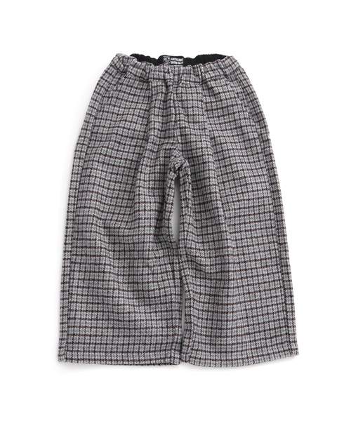 MAKE YOUR DAY(メイクユアデイ)の「厚手先染チェック ワイドパンツ■80~140cm(その他パンツ・キッズ・ベージュ/グレー・90/100/110/120/80/130/140)」の1枚目の写真