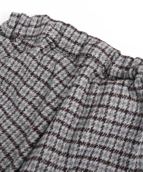 MAKE YOUR DAY(メイクユアデイ)の「厚手先染チェック ワイドパンツ■80~140cm(その他パンツ・キッズ・ベージュ/グレー・90/100/110/120/80/130/140)」の6枚目の写真