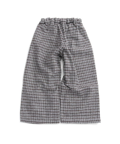 MAKE YOUR DAY(メイクユアデイ)の「厚手先染チェック ワイドパンツ■80~140cm(その他パンツ・キッズ・ベージュ/グレー・90/100/110/120/80/130/140)」の3枚目の写真