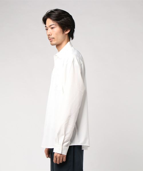 WEGO（ウィゴー）の「WEGO/ビッグシルエットポプリンシャツ（シャツ/ブラウス・メンズ・ホワイト/ブラック/ピンク/ベージュ・MEDIUM/LARGE）」の5枚目の写真