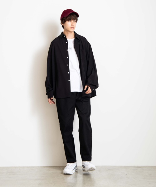 WEGO（ウィゴー）の「WEGO/ビッグシルエットポプリンシャツ（シャツ/ブラウス・メンズ・ホワイト/ブラック/ピンク/ベージュ・MEDIUM/LARGE）」の12枚目の写真