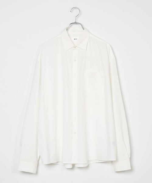 WEGO（ウィゴー）の「WEGO/ビッグシルエットポプリンシャツ（シャツ/ブラウス・メンズ・ホワイト/ブラック/ピンク/ベージュ・MEDIUM/LARGE）」の13枚目の写真