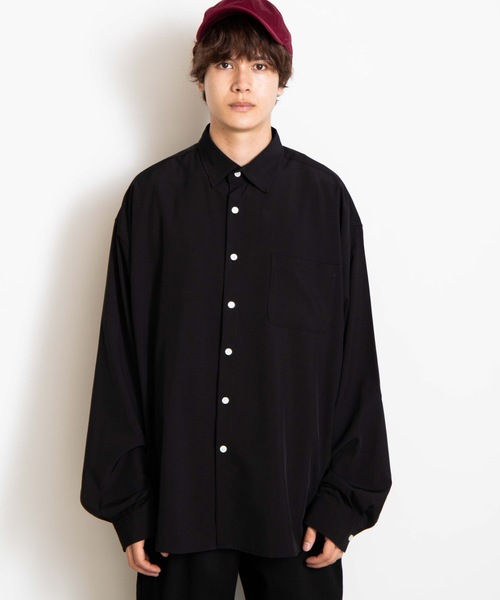 WEGO（ウィゴー）の「WEGO/ビッグシルエットポプリンシャツ（シャツ/ブラウス・メンズ・ホワイト/ブラック/ピンク/ベージュ・MEDIUM/LARGE）」の16枚目の写真