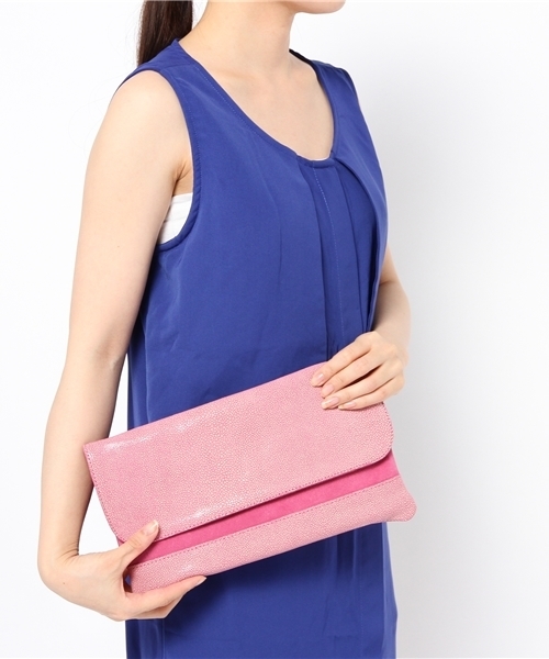 DouDou（ドゥドゥ）の「【VIFLAN】シャイニークラッチ（クラッチバッグ・レディース・アイボリー/ピンク/ラベンダー/ターコイズブルー/オレンジ・FREE）」の13枚目の写真