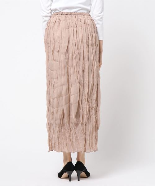 flower（フラワー）の「フェミニンシアースカート（スカート・レディース・ピンク/ブラウン・FREE）」の3枚目の写真