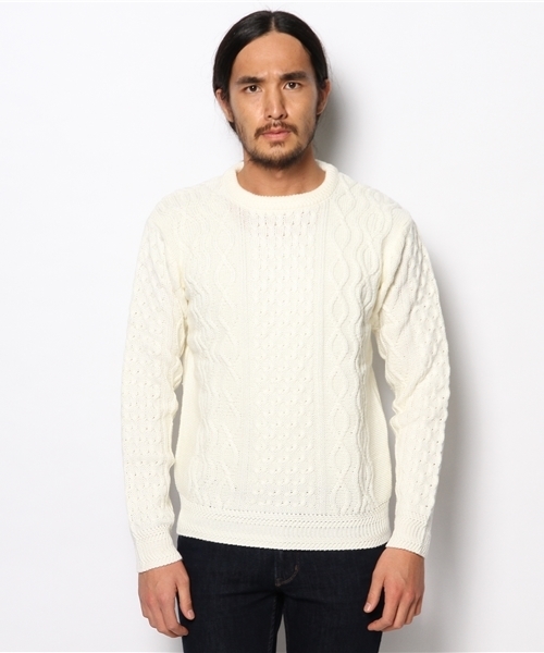 WEGO（ウィゴー）の「WEGO/フィッシャーマンニット（ニット/セーター・メンズ・ホワイト/グレー/ブルー系その他/ワイン/ブラック系その他/ブルー/レッド系その他・MEDIUM/LARGE）」の15枚目の写真