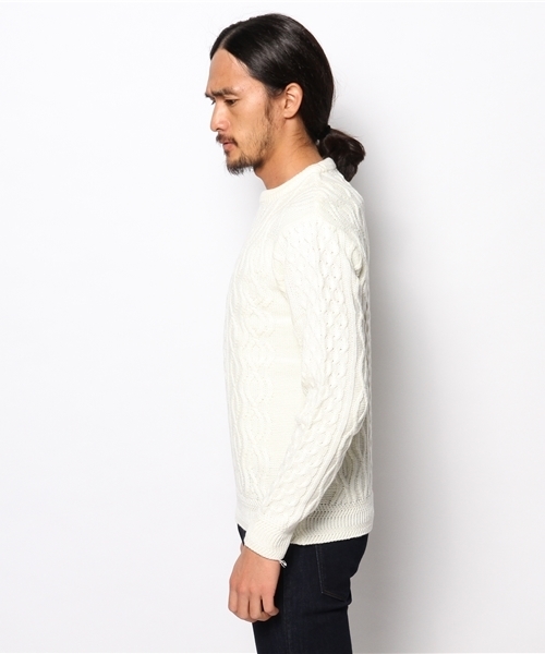 WEGO（ウィゴー）の「WEGO/フィッシャーマンニット（ニット/セーター・メンズ・ホワイト/グレー/ブルー系その他/ワイン/ブラック系その他/ブルー/レッド系その他・MEDIUM/LARGE）」の16枚目の写真