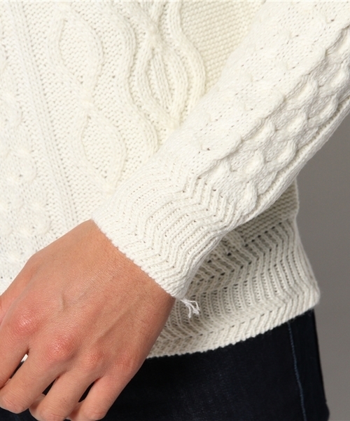 WEGO（ウィゴー）の「WEGO/フィッシャーマンニット（ニット/セーター・メンズ・ホワイト/グレー/ブルー系その他/ワイン/ブラック系その他/ブルー/レッド系その他・MEDIUM/LARGE）」の13枚目の写真