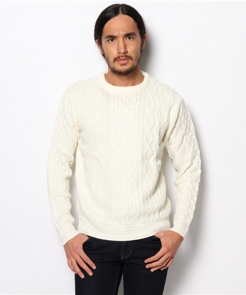 WEGO（ウィゴー）の「WEGO/フィッシャーマンニット（ニット/セーター・メンズ・ホワイト/グレー/ブルー系その他/ワイン/ブラック系その他/ブルー/レッド系その他・MEDIUM/LARGE）」の10枚目の写真