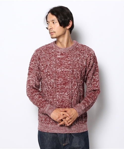 WEGO（ウィゴー）の「WEGO/フィッシャーマンニット（ニット/セーター・メンズ・ホワイト/グレー/ブルー系その他/ワイン/ブラック系その他/ブルー/レッド系その他・MEDIUM/LARGE）」の19枚目の写真