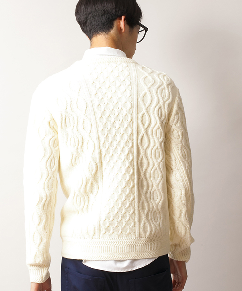 WEGO（ウィゴー）の「WEGO/フィッシャーマンニット（ニット/セーター・メンズ・ホワイト/グレー/ブルー系その他/ワイン/ブラック系その他/ブルー/レッド系その他・MEDIUM/LARGE）」の9枚目の写真